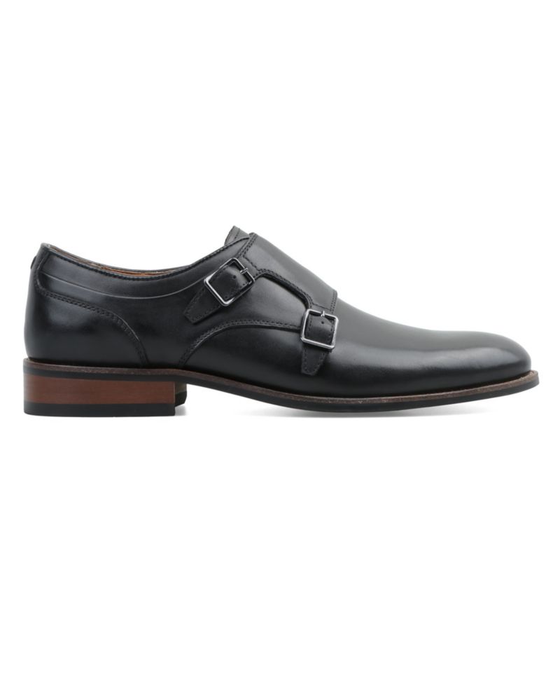 Men's Genuine Leather Monk-Strap Dress Shoes