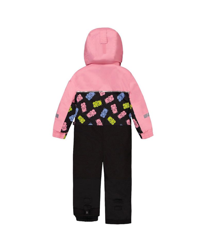 Little and Big Girl One ( 6 to 14 ) Piece Play Snowsuit Gummy Bear Print
