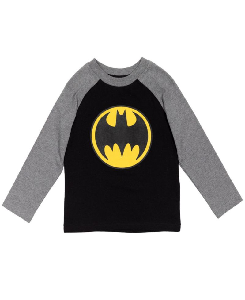 Little Boys Batman Superman The Flash 3 Pack Hang down Long Sleeve T-Shirts