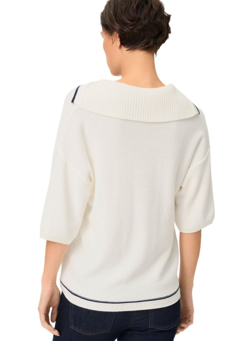 Women's Split-Neck Polo Sweater