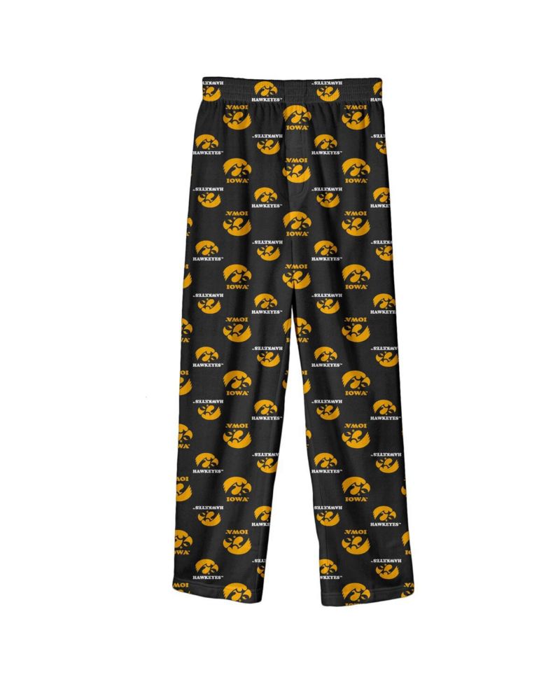 Big Boys and Girls Black Iowa Hawkeyes Team Pants