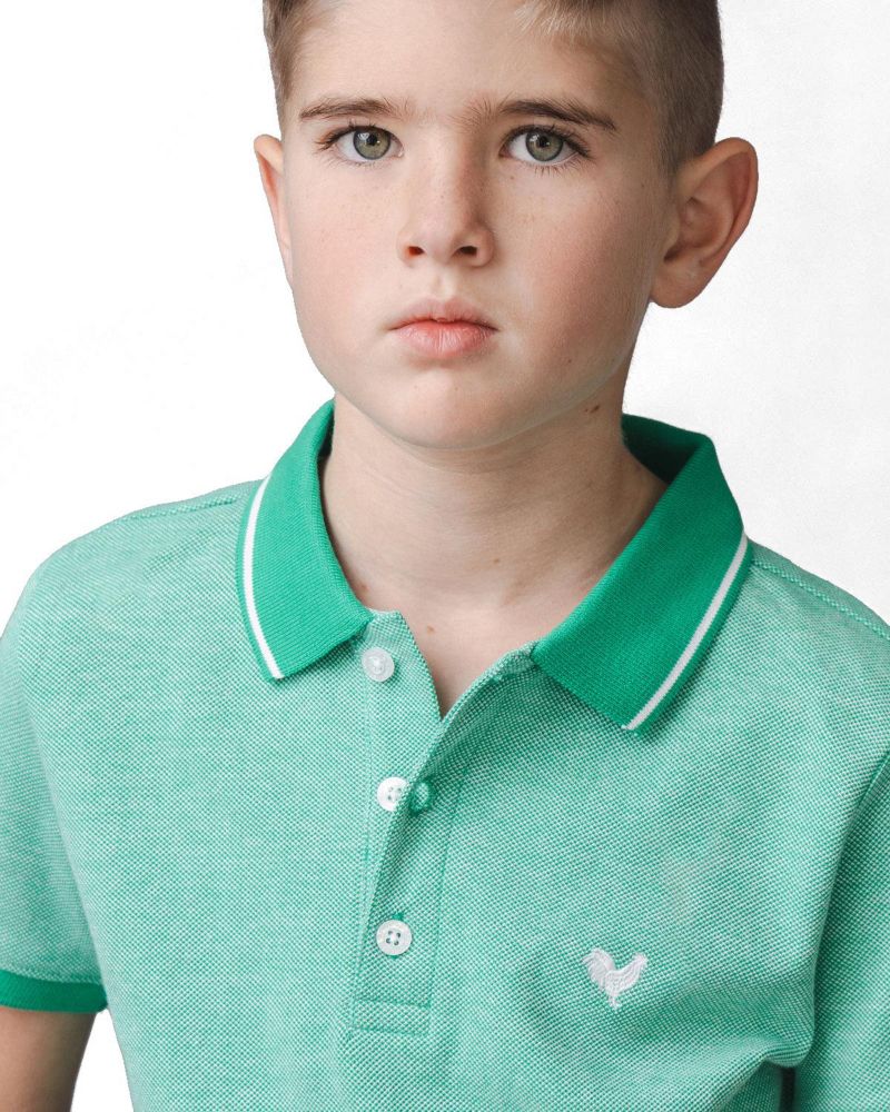Hope and Henry Little and Big Boys' Organic Short Sleeve Knit Pique Polo Shirt