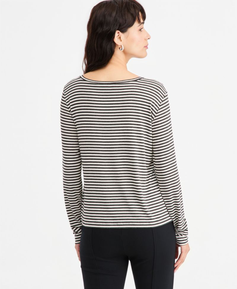 Women's Emmmora Striped Three-Quarter-Sleeve T-Shirt