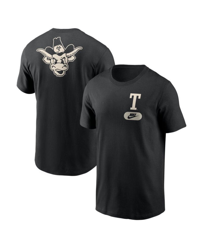 Men's Black Texas Longhorns Fashion 2-Hit T-Shirt