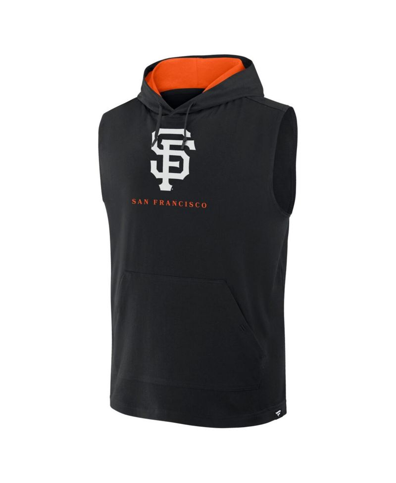 Men's Black San Francisco Giants Fire Speed Sleeveless Pullover Hoodie