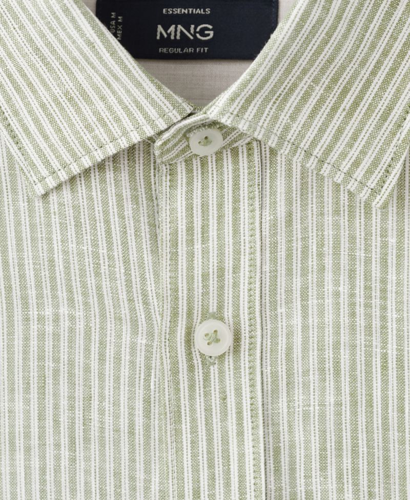 Men's Linen Striped Regular-Fit Shirt