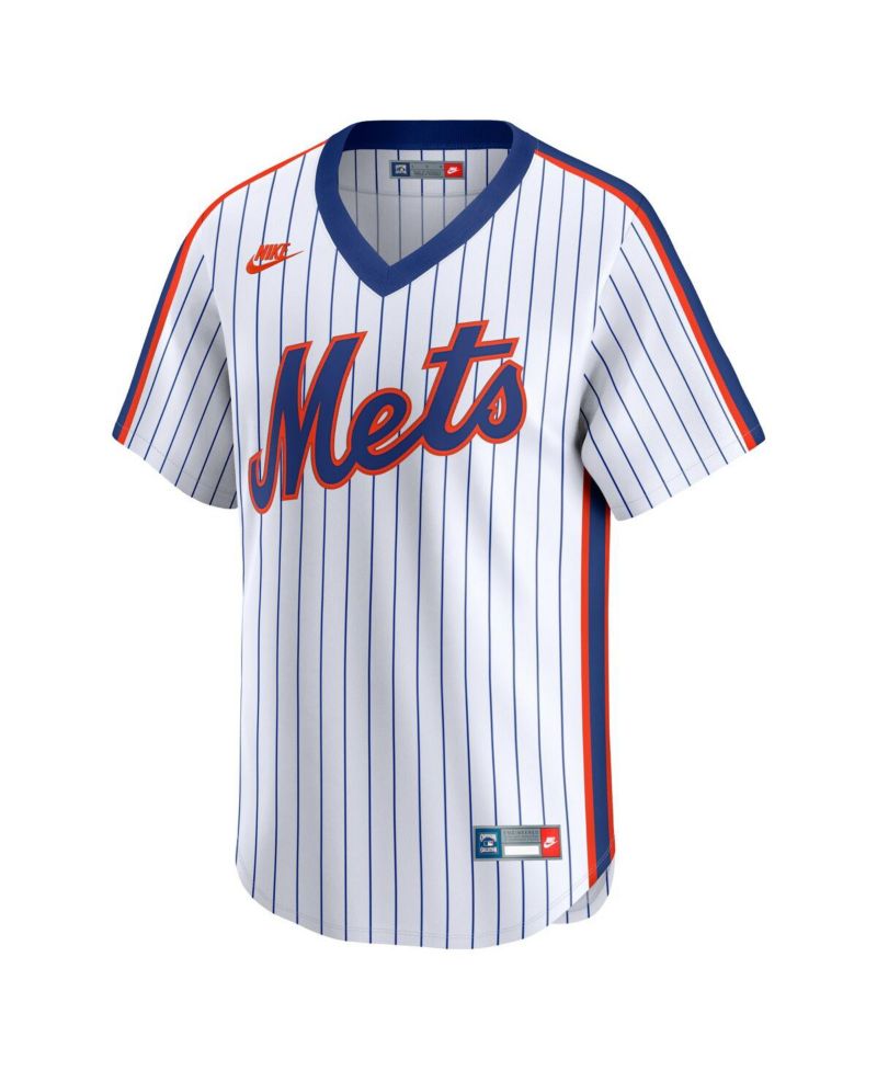 Men's White New York Mets Throwback Cooperstown Collection Limited Jersey