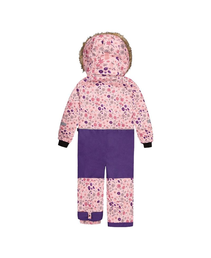 Little and Big Girl (6-14) One Piece Play Snowsuit Mini Flower Print