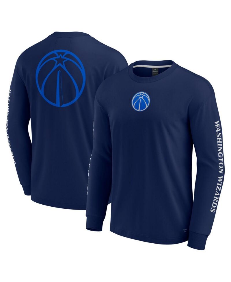 Men's Navy Washington Wizards Elements Strive Long Sleeve T-Shirt