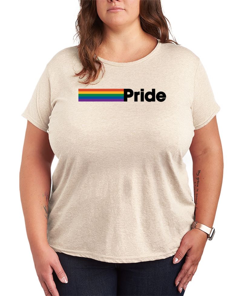 Plus Size Instant Message Pride Rainbow Short-Sleeve Graphic T-Shirt
