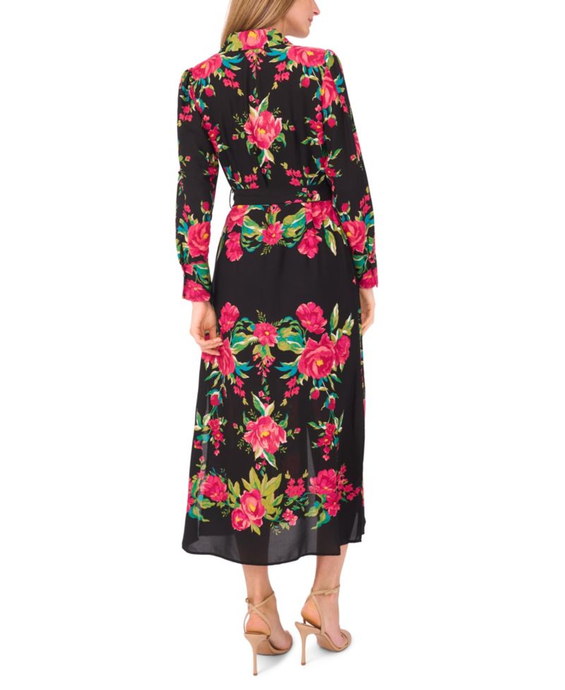 Women's Collared Long-Sleeve Dress