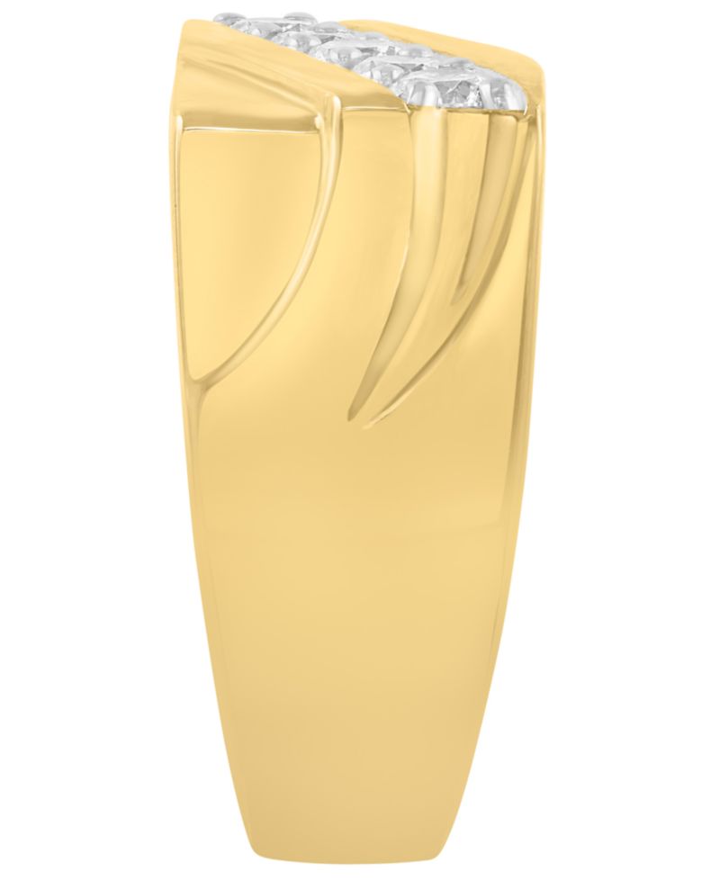Men's Lab Grown Diamond Ring (7/8 ct. t.w.) in 14k Gold over Silver