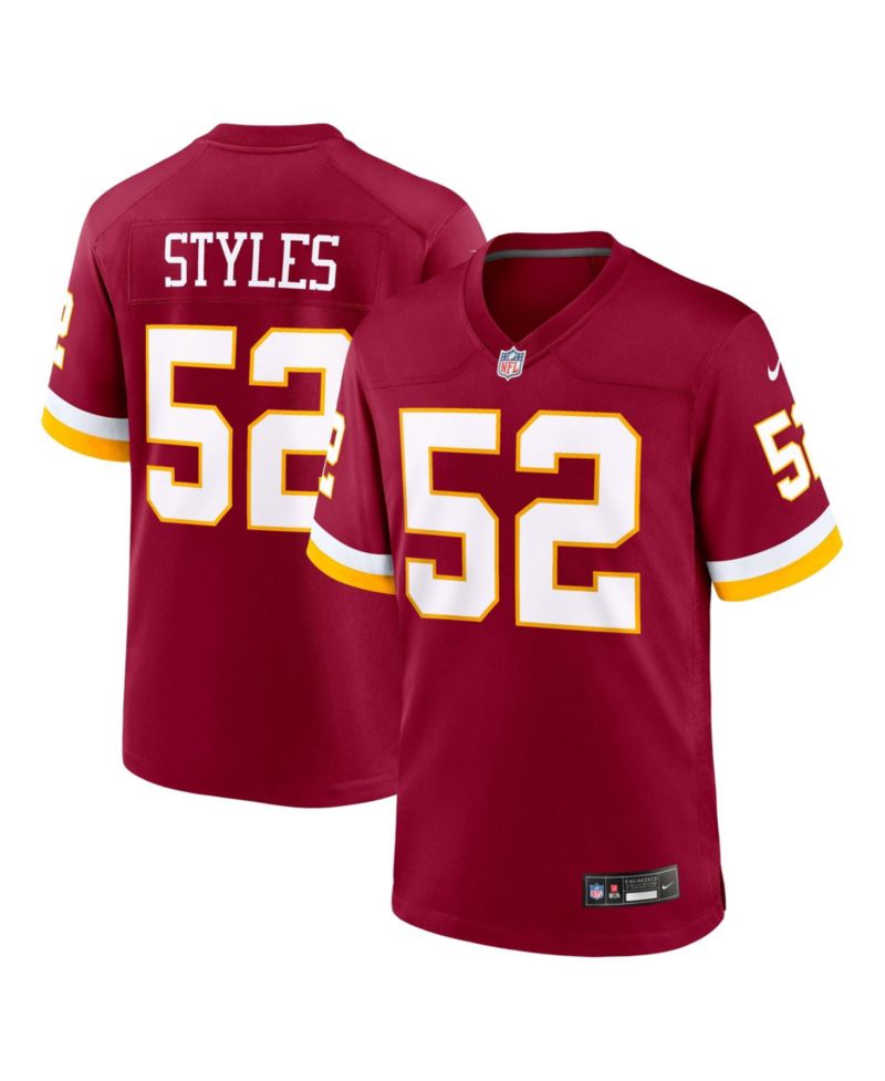 Men's Sonny Styles Burgundy Washington Commanders 2026 NFL Draft First Round Pick No. 7 Team Game Jersey