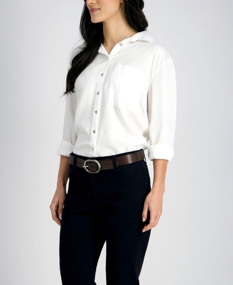 Reversible Center Bar Buckle Dress Belt