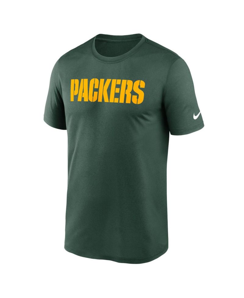 Men's Green Green Bay Packers Primetime Legend Wordmark Performance T-Shirt