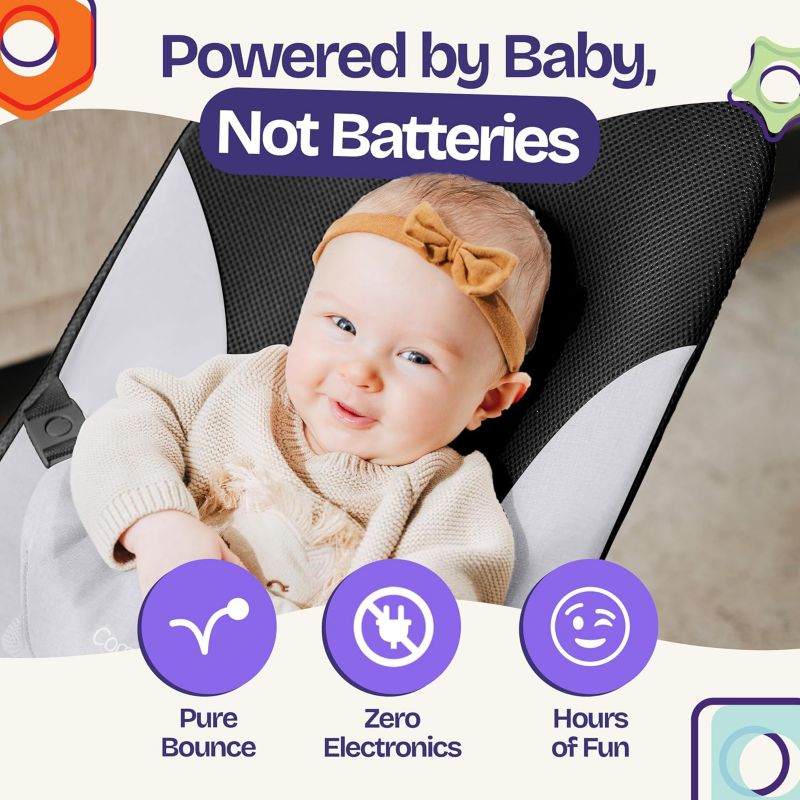 Kids Portable 2 in 1 Bouncer – Versatile Bouncer Chair Bouncer with Ergonomic Support to Use, Oatmeal