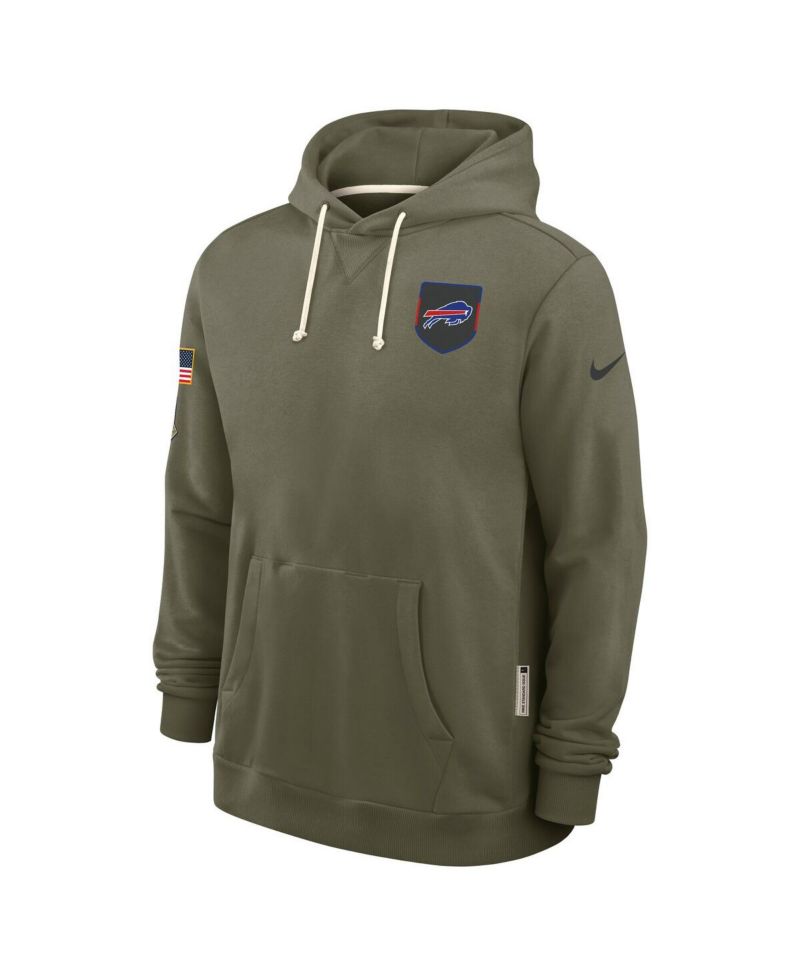 Men's Olive Buffalo Bills 2025 Salute to Service Sideline Standard Issue Dri-FIT Hoodie