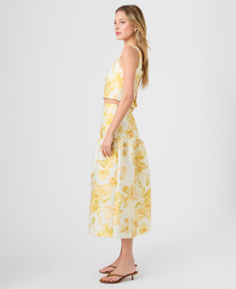 Women's Printed Midi Skirt