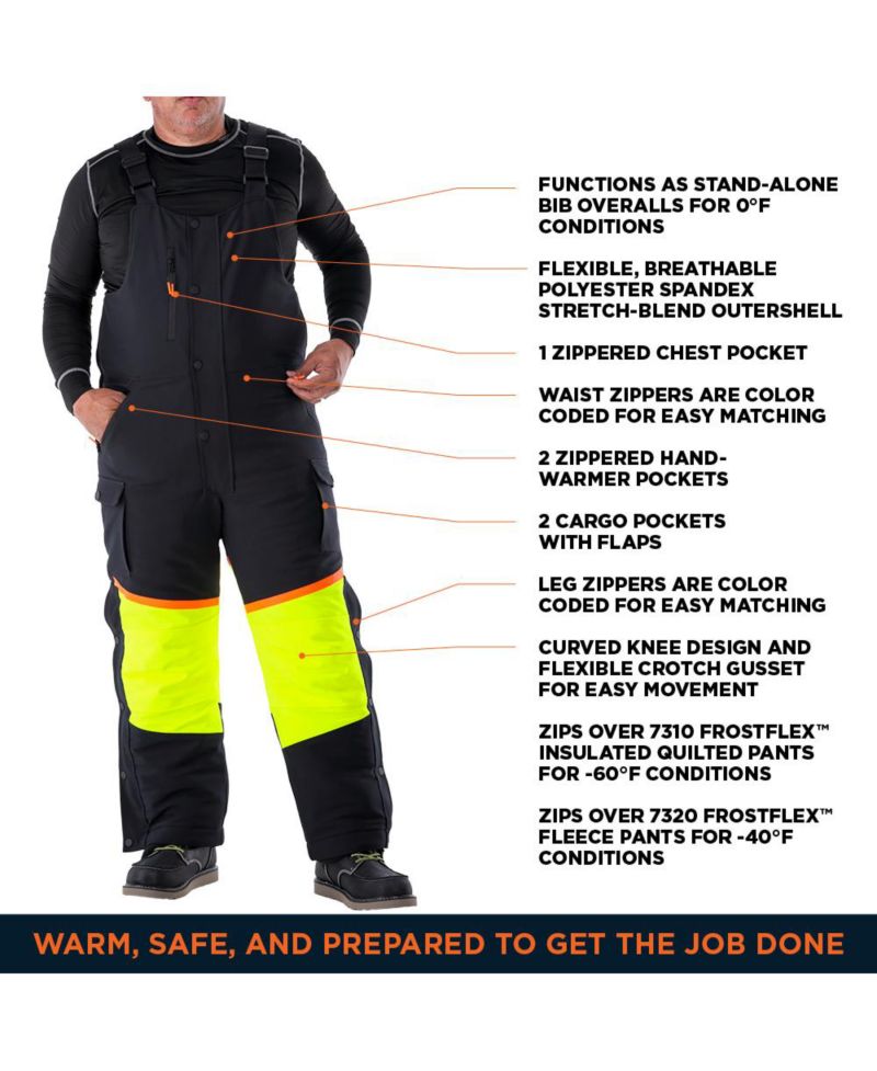 Men's FrostFlex Insulated Stretch Bib Overalls
