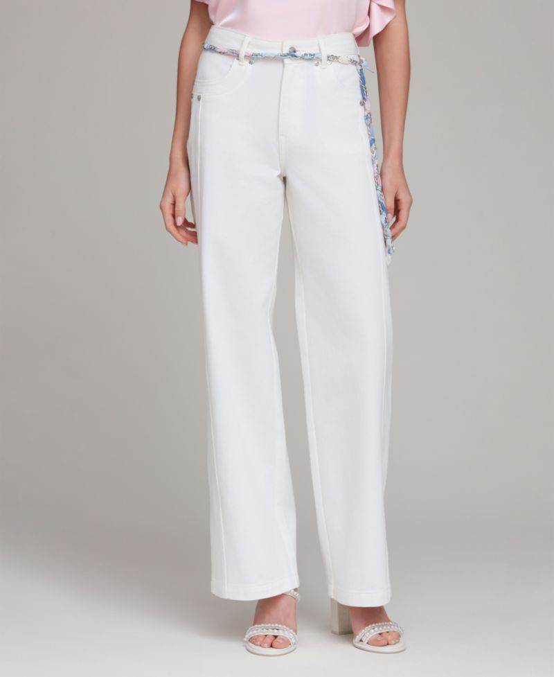 Women's Mid-Rise Wide-Leg Cotton Jeans
