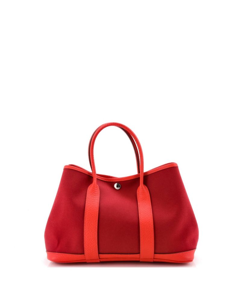 30 Garden Party Tote Toile and Leather