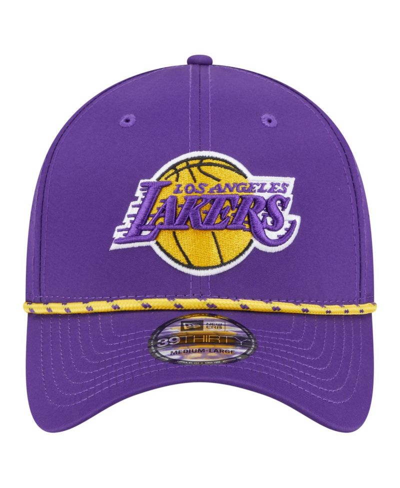 Men's Purple Los Angeles Lakers Featherweight Poly Rope Flex 39Thirty Hat