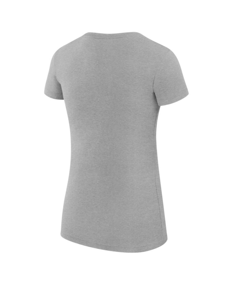 Women's Heather Gray Kansas City Chiefs Super-Slim Fit Lightweight Collage Team T-Shirt