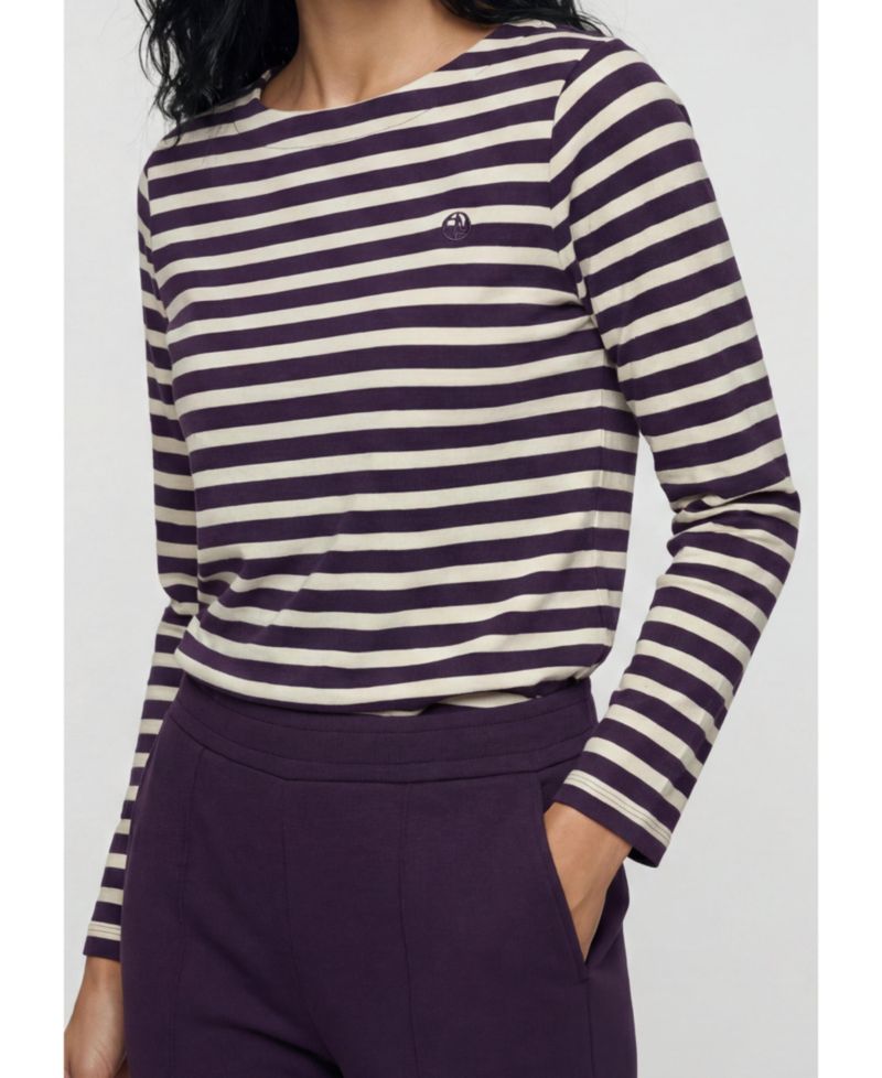 Women's Long-Sleeve Striped T-Shirt