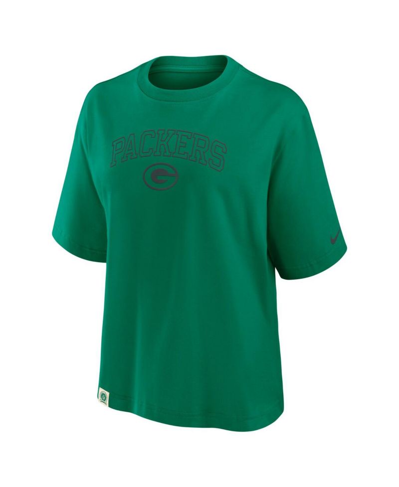 Women's Green Green Bay Packers Glory Arch Boxy T-Shirt