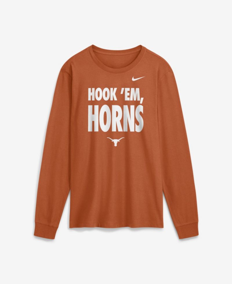 Men's Texas Orange Texas Longhorns 2026 Sideline Slogan Dri-FIT Long Sleeve T-Shirt