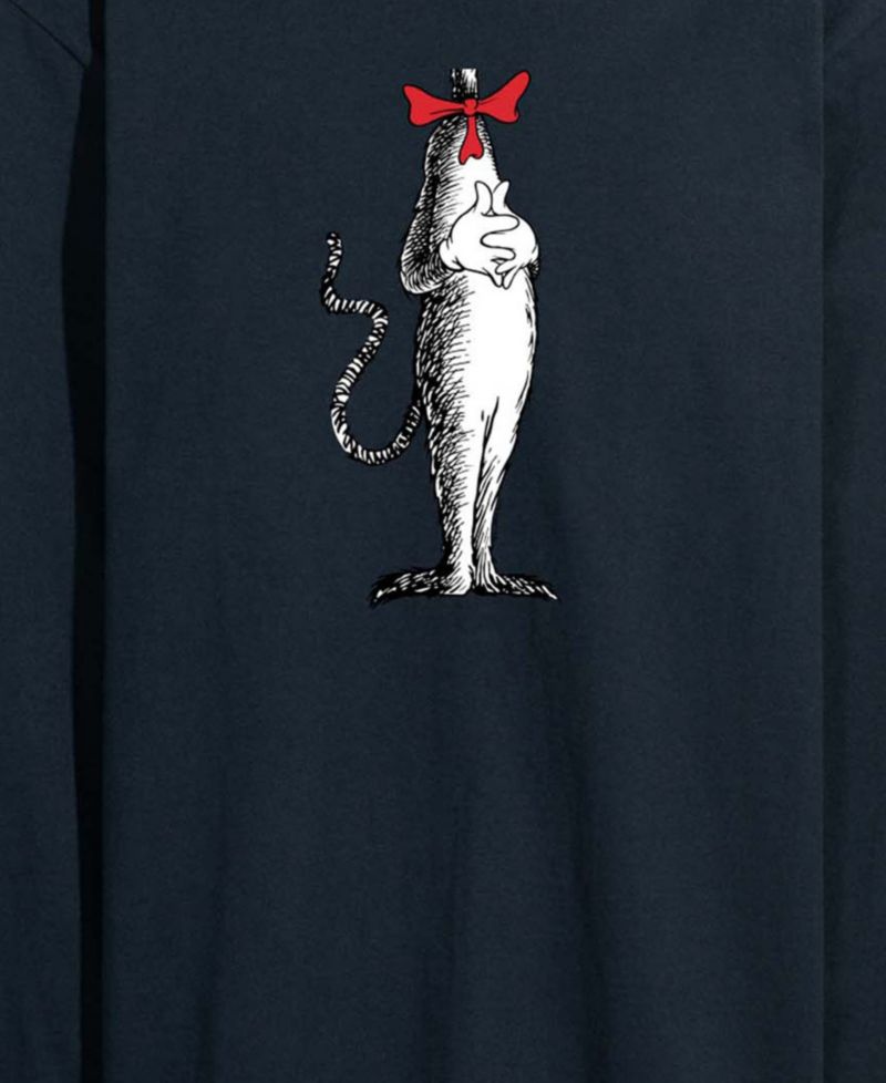 Men's Dr. Seuss Cat In The Hat Costume Long-Sleeve Graphic T-Shirt