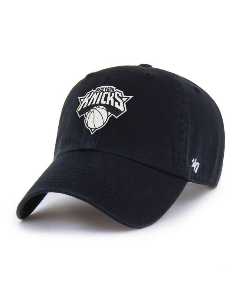 Men's Black New York Knicks Color Pack Clean Up Adjustable Hat