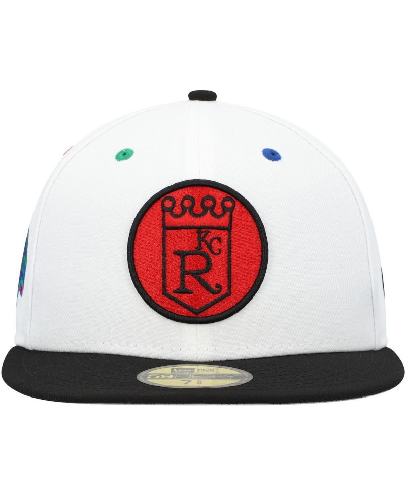 Men's White, Black Kansas City Royals Primary Eye 59FIFTY Fitted Hat