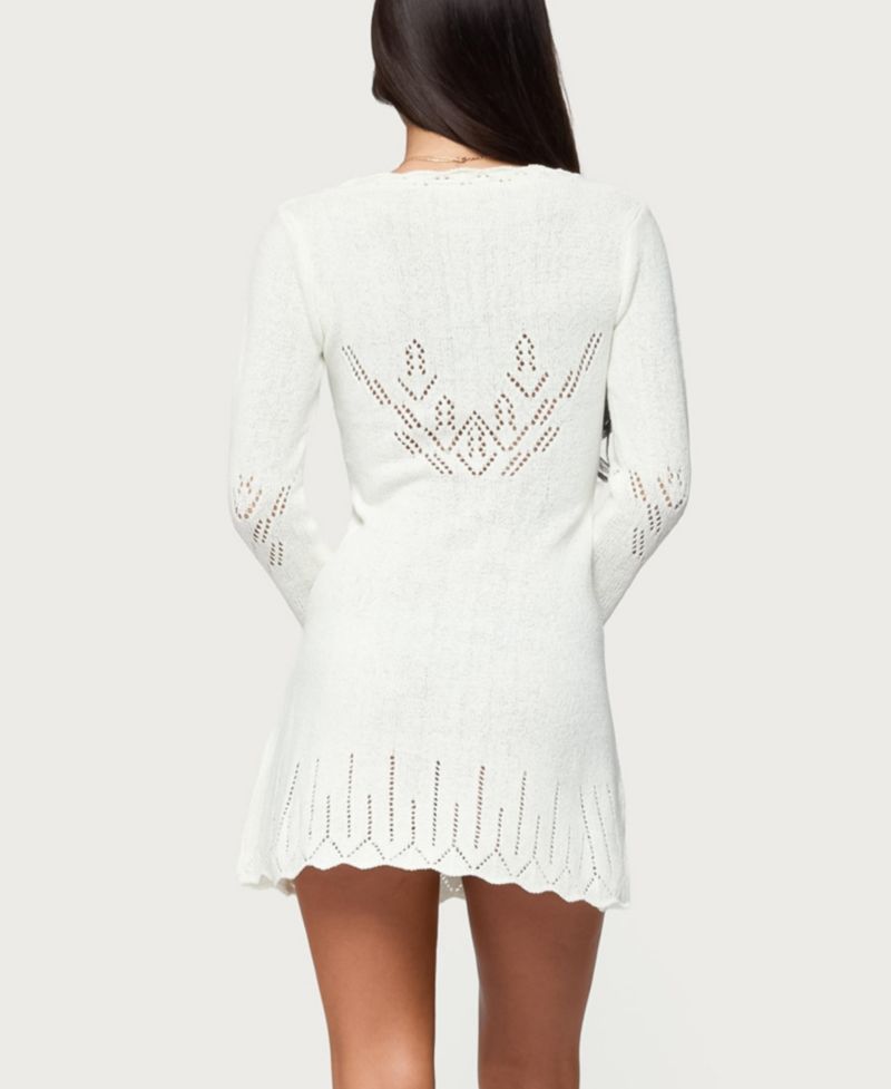 Women's Shaia Pointelle Knit Mini Dress