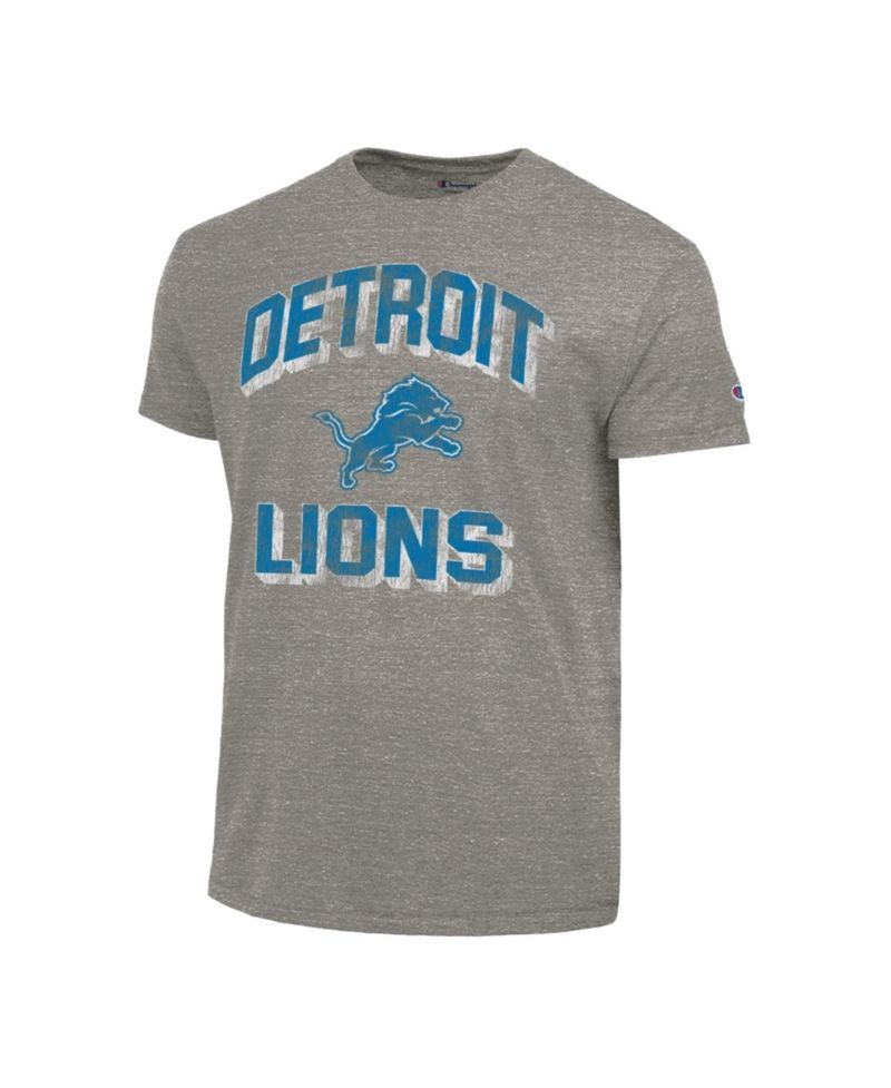 Men's Heather Charcoal Detroit Lions Ultimate Tri-Blend T-Shirt