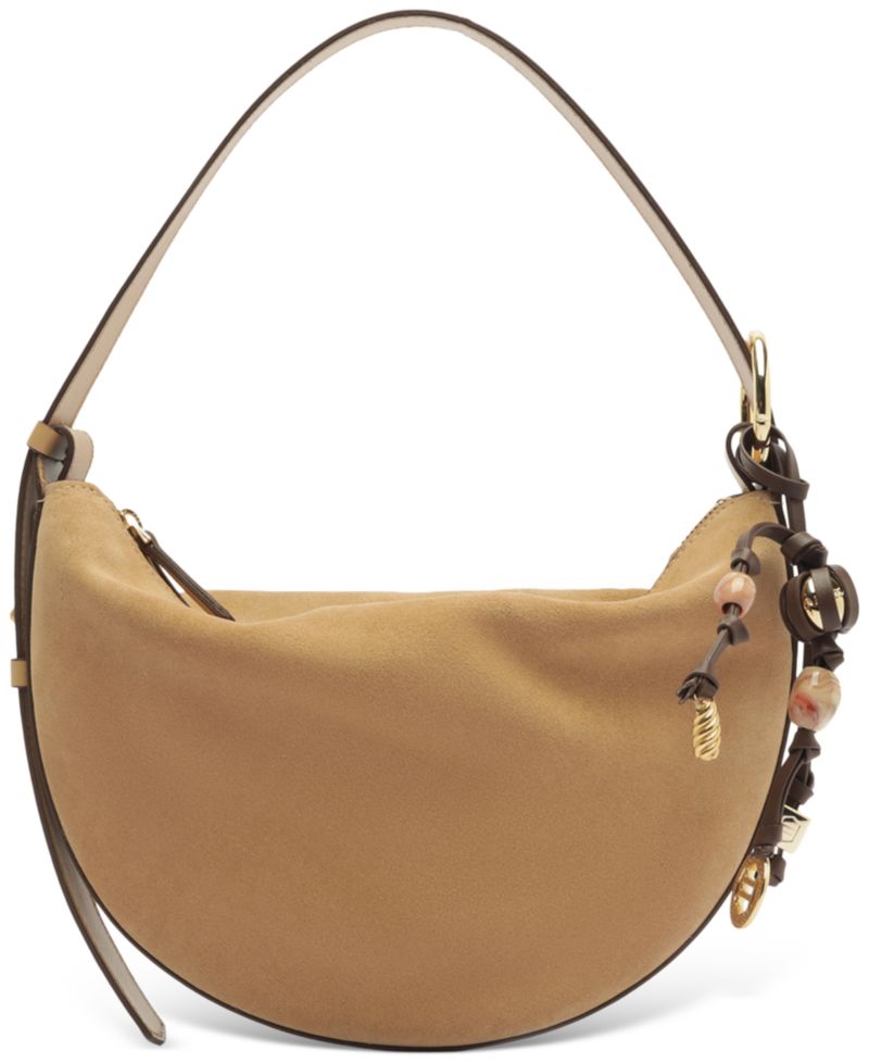 Simone Medium Suede Shoulder Handbag