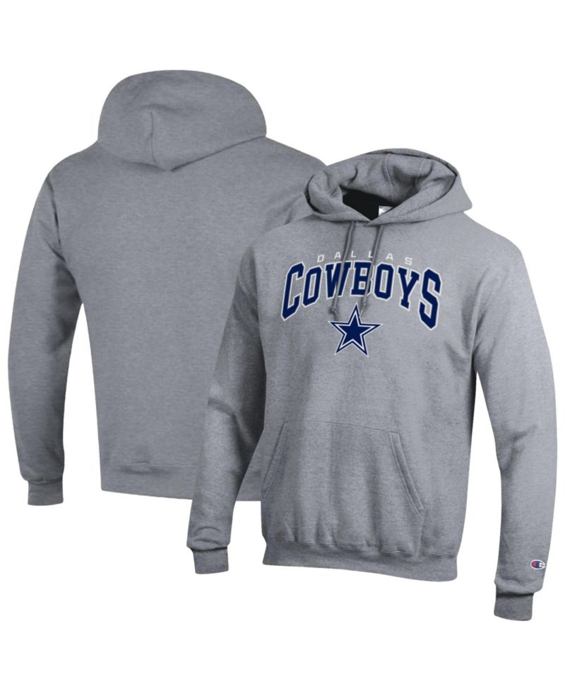 Men's Gray Dallas Cowboys Power Blend Arch over Logo Hoodie