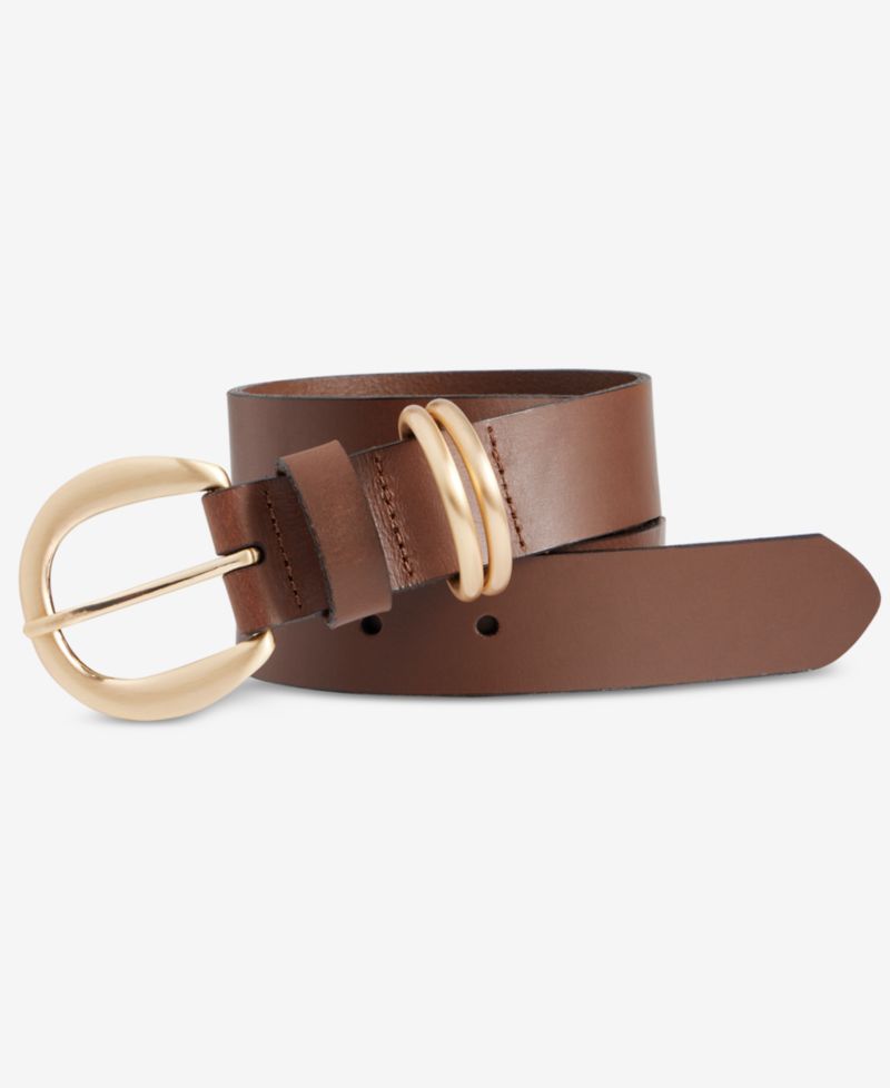 Multi-Loop Keeper Leather Belt