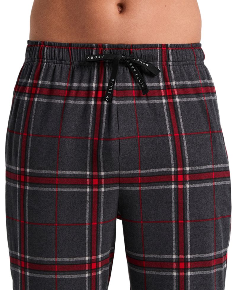 Men's Deluxe Touch Plaid Drawstring-Waist Sleep Pants