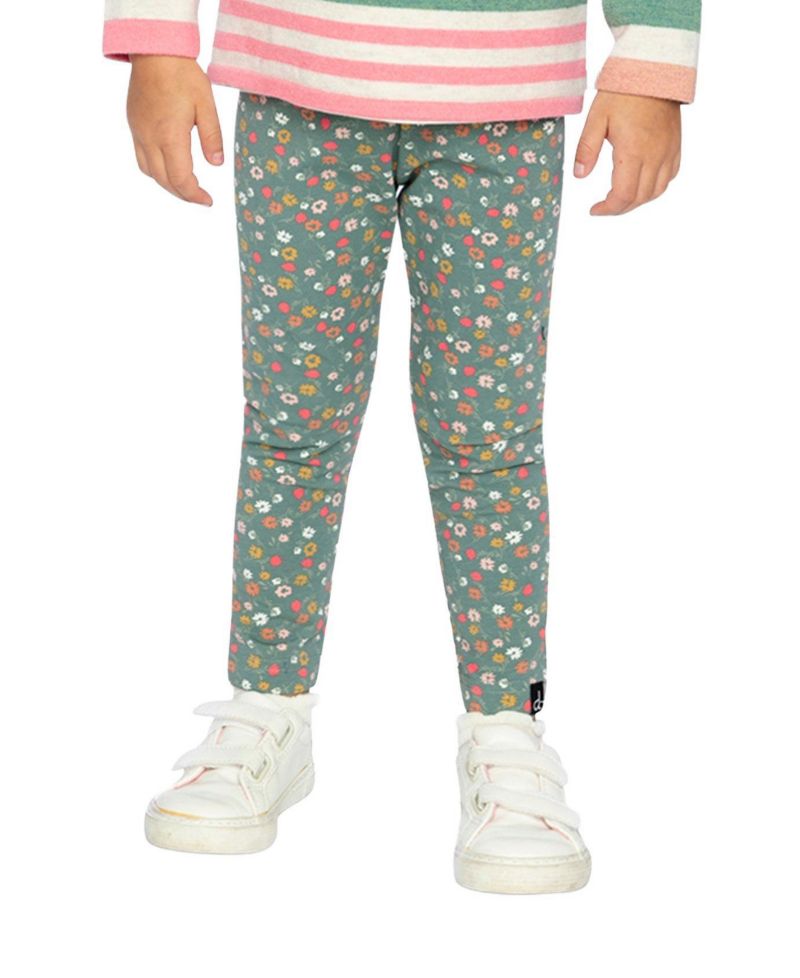 Little and Big Girl (6-7) Cotton Leggings Floral Print