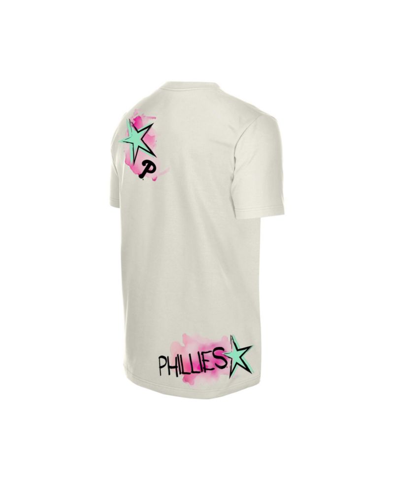 Men's Cream Philadelphia Phillies Lifestyle Punk Core T-Shirt