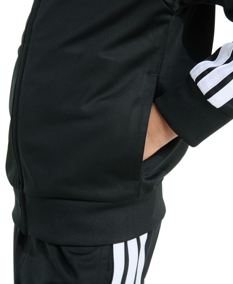 Toddler & Little Boys Tricot Long-Sleeve Essential 3-Stripe Track Jacket & Pants, 2 Piece Set