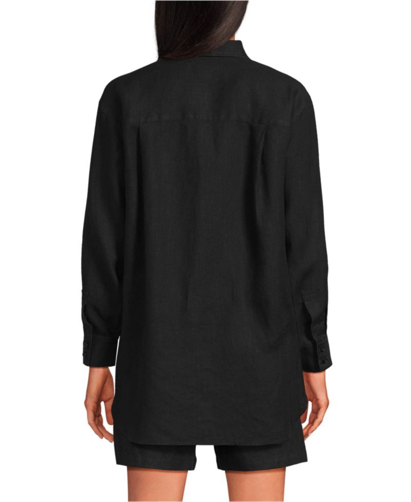 Women's Linen Oversized Button Front Shirt