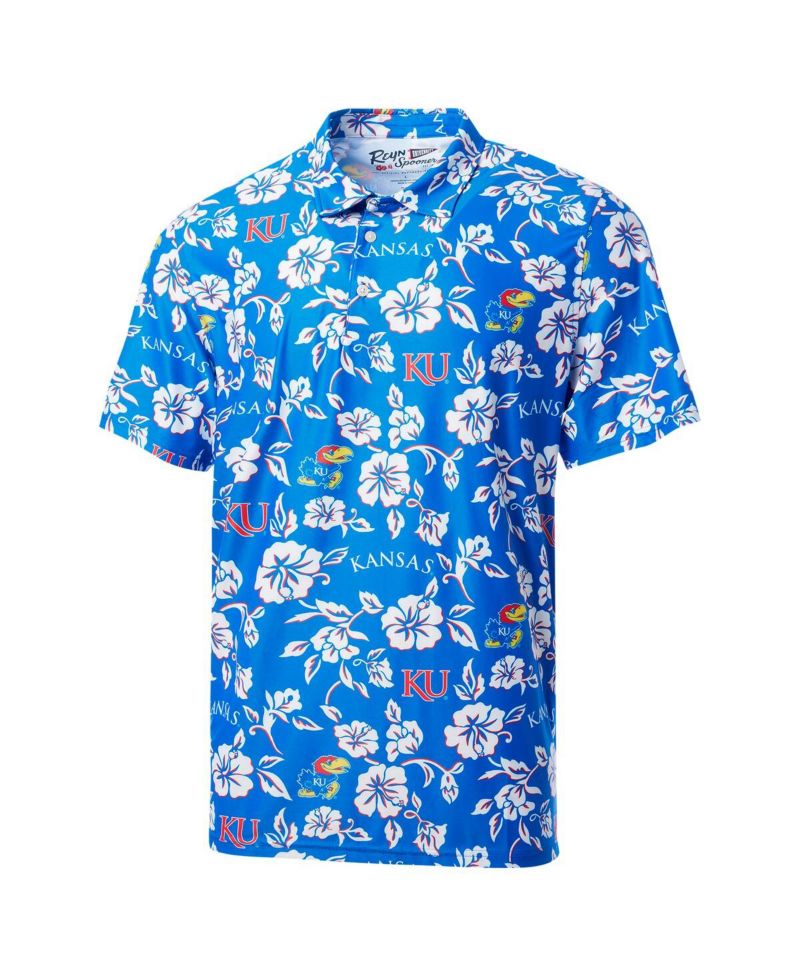 Men's Royal Kansas Jayhawks Performance Polo Shirt