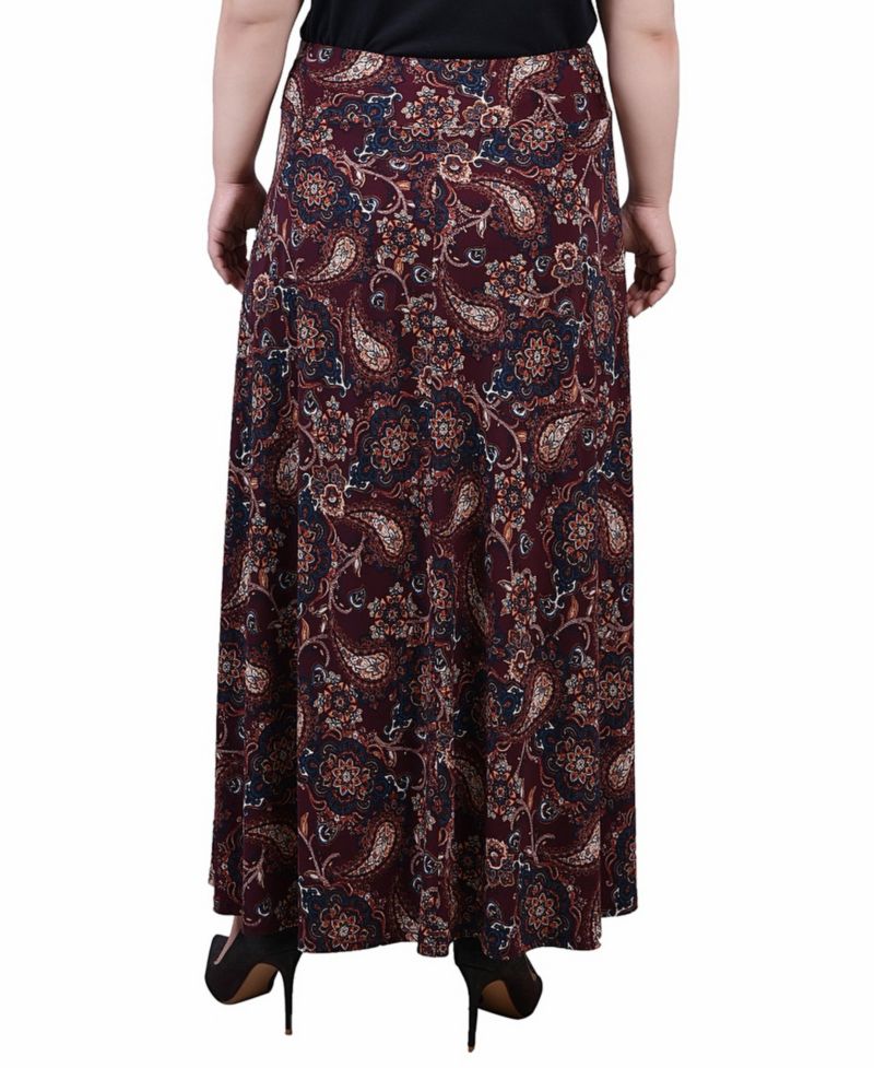 Petite Printed Maxi Skirt with Sash Waist Tie