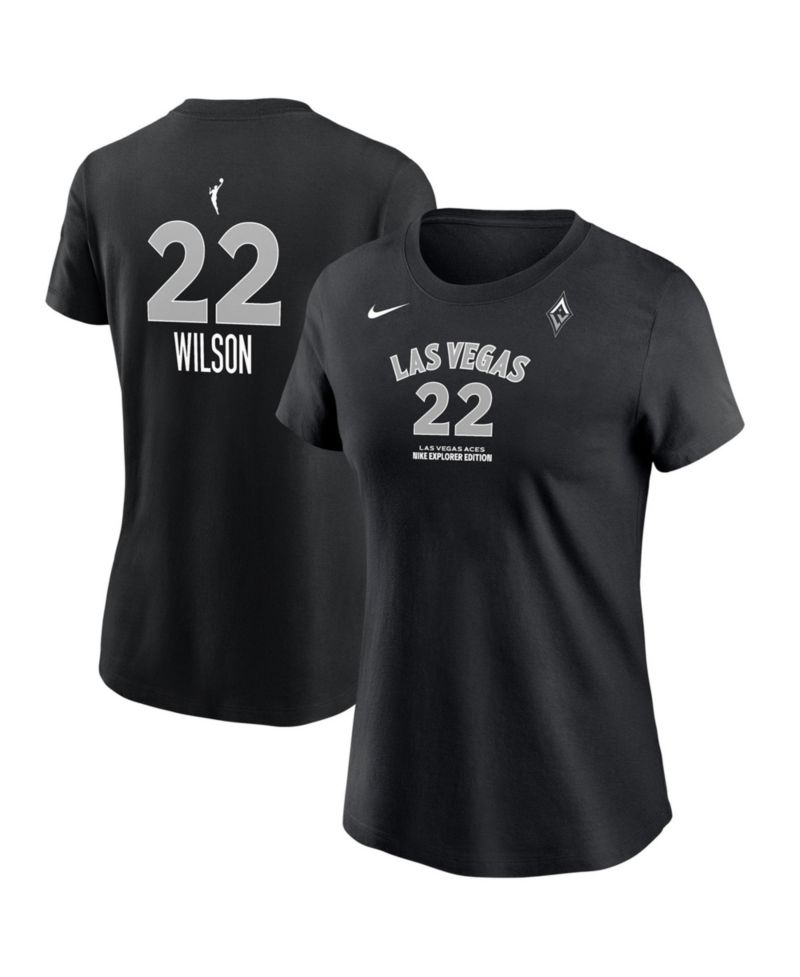 Women's Las Vegas Aces A'ja Wilson Name & Number Explorer Edition T-Shirt