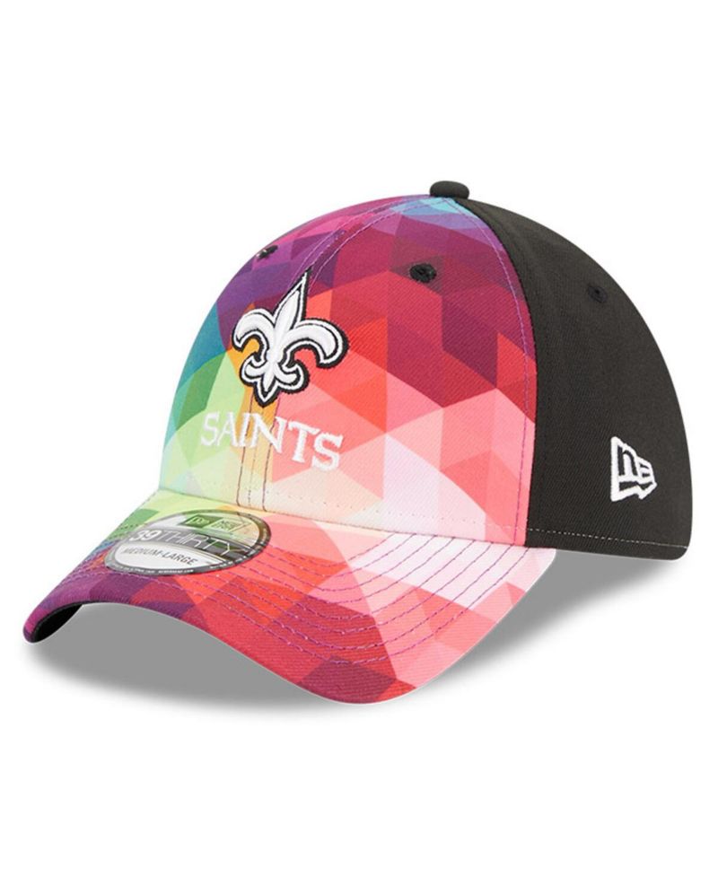 Men's Pink New Orleans Saints 2023 NFL Crucial Catch 39THIRTY Flex Hat
