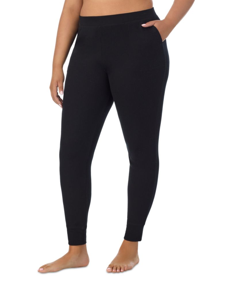 Plus Size Thermal Waffle-Knit Leggings