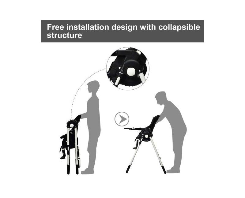 Foldable High chair with Multiple Adjustable Backrest