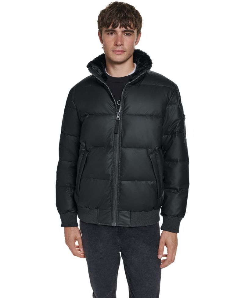 Men's Bomber Jacket with Sherpa Collar